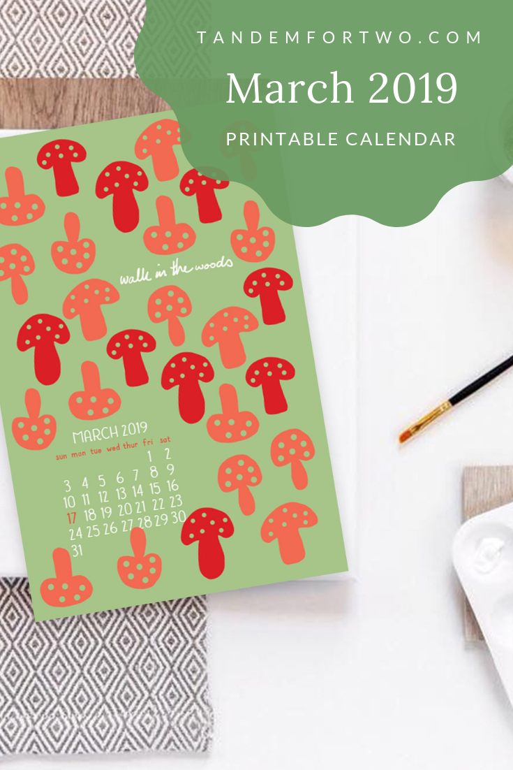 Freebie: March 2019 Calendar