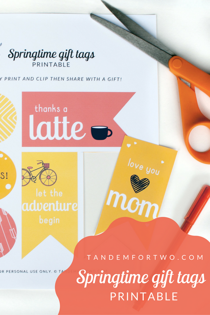 Freebie: May 2017 Springtime Gift Tags Printable