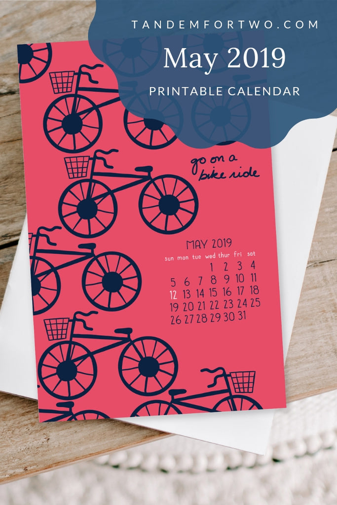 Freebie: May 2019 Calendar - Tandem For Two