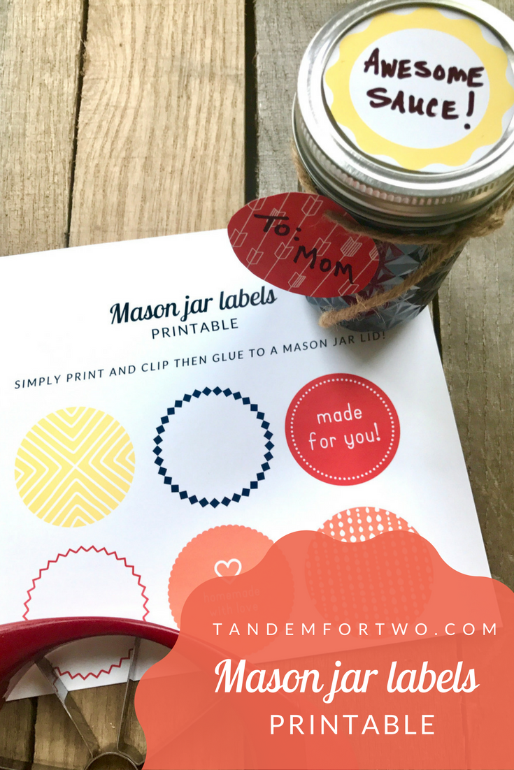 Freebie: November 2017 Mason Jar Labels Printable - Tandem For Two