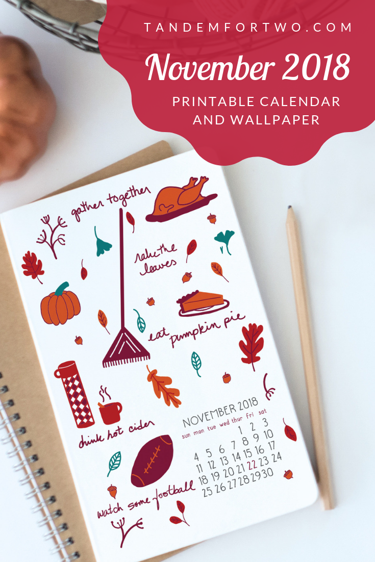 Freebie: November 2018 Calendar