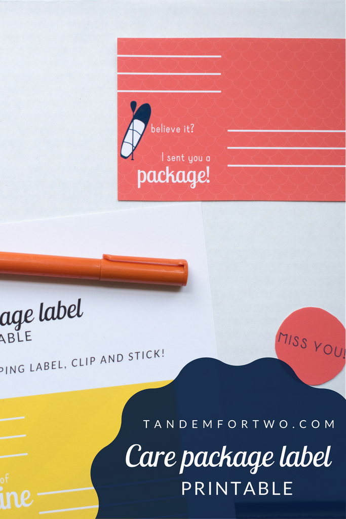 Freebie: September 2017 Care Package Label Printable