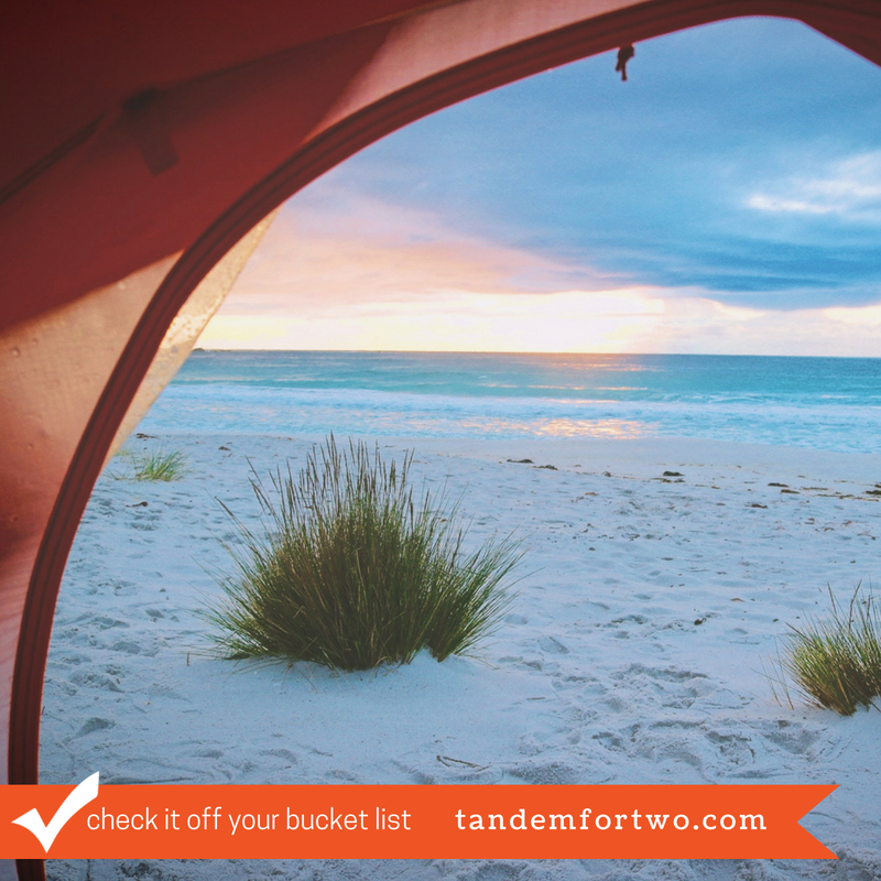 Check It Off Your Bucket List: Camp on the Beach - tandemfortwo.com