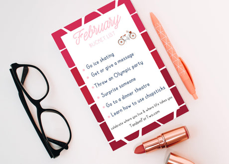 February Bucket List from Tandem For Two