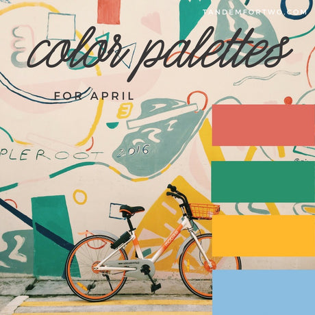 April Color Palettes from Tandem For Two