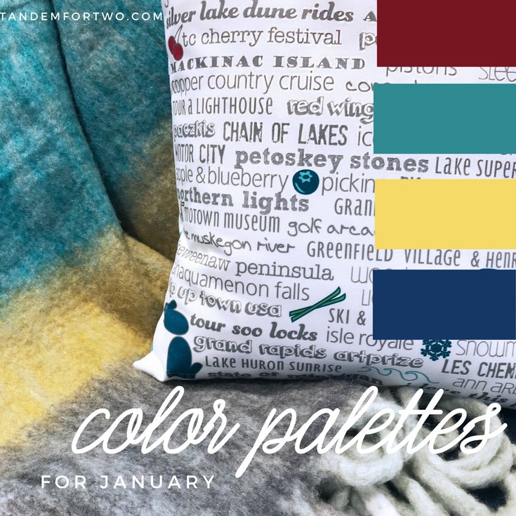January Color Palettes from Tandem For Two