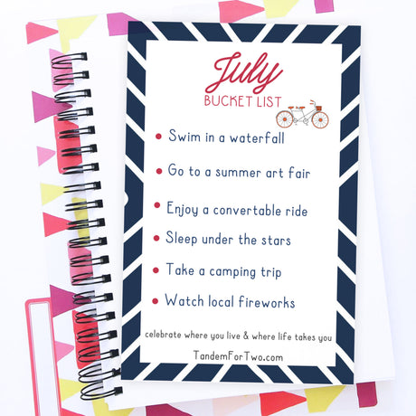 July Bucket List from Tandem For Two