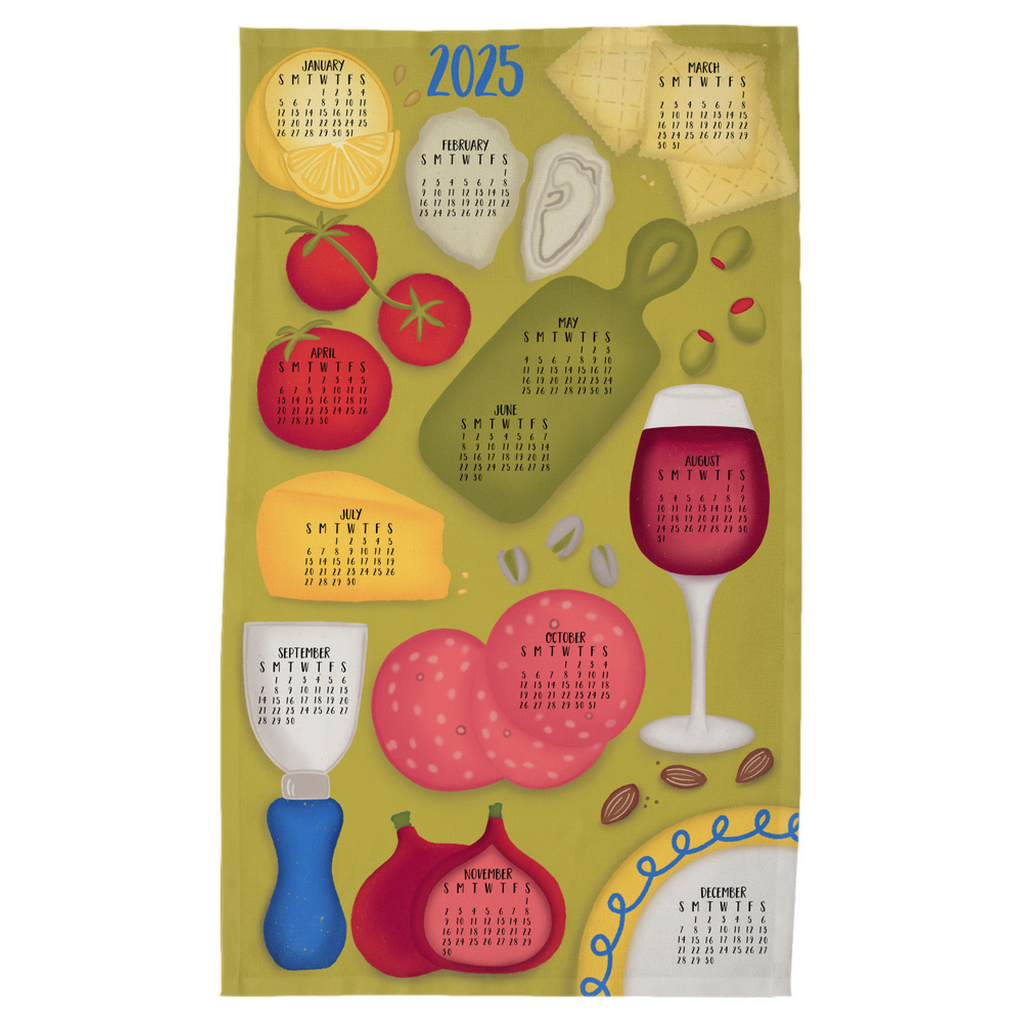 2025 Charcuterie Calendar Towel