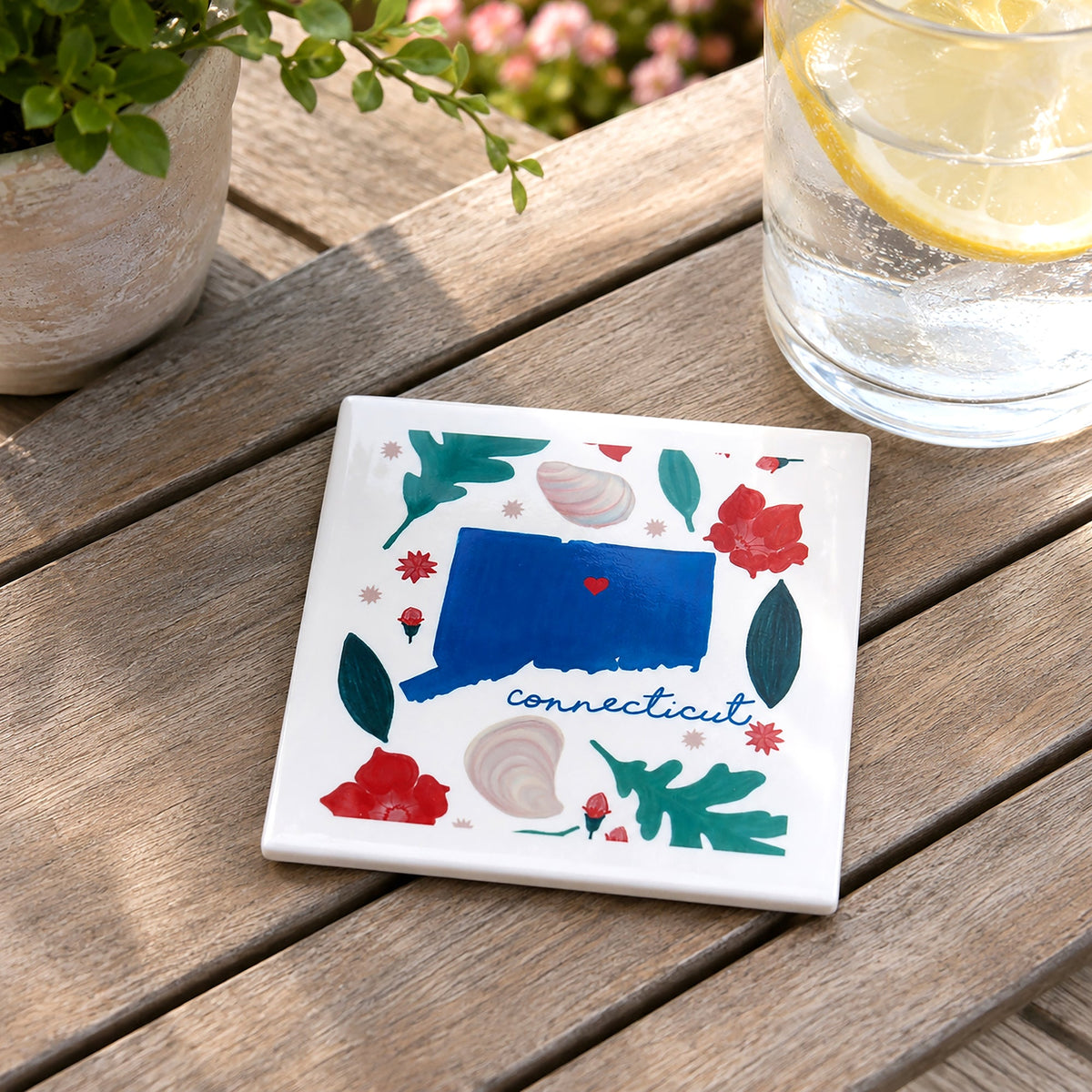 Connecticut - Ceramic Coaster