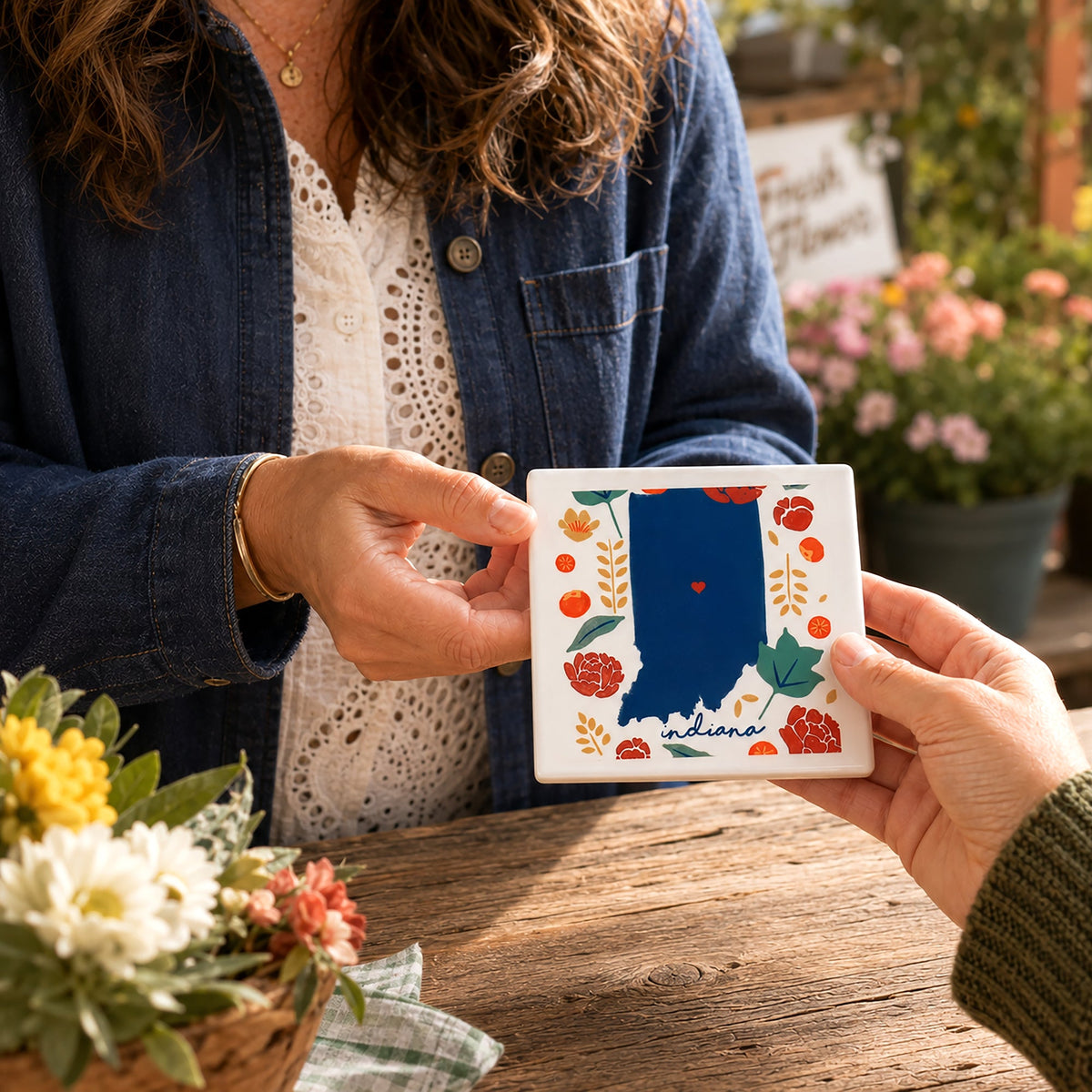 Indiana - Ceramic Coaster