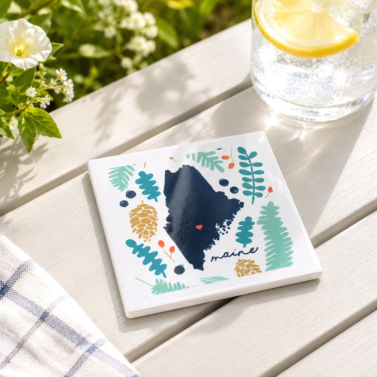 Maine - Ceramic Coaster