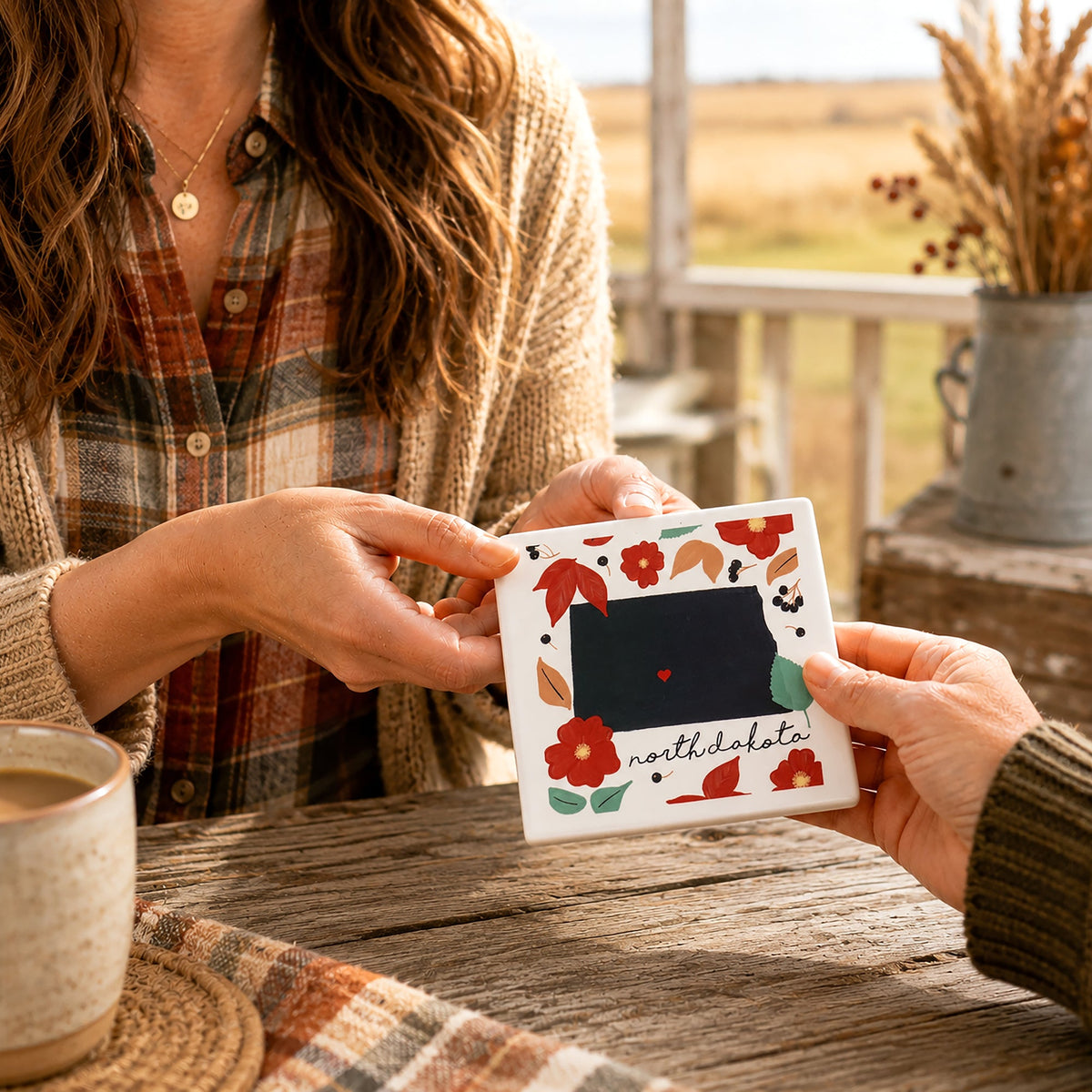 North Dakota - Ceramic Coaster
