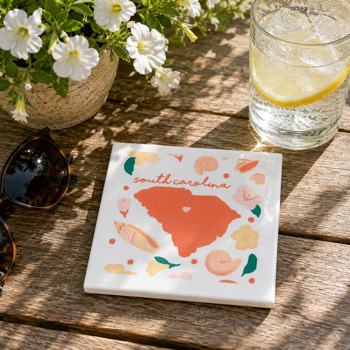 South Carolina - Ceramic Coaster