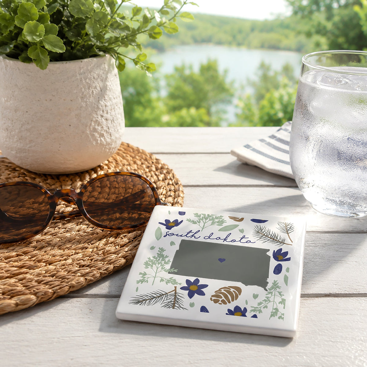 South Dakota - Ceramic Coaster