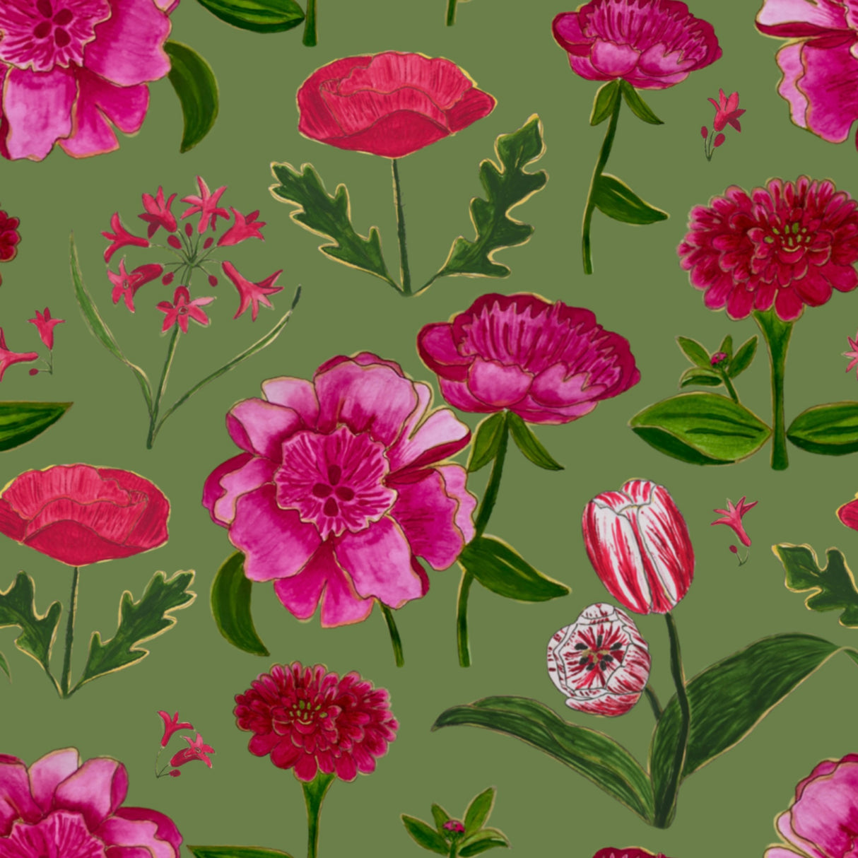 Botanical Bouquet - Olive