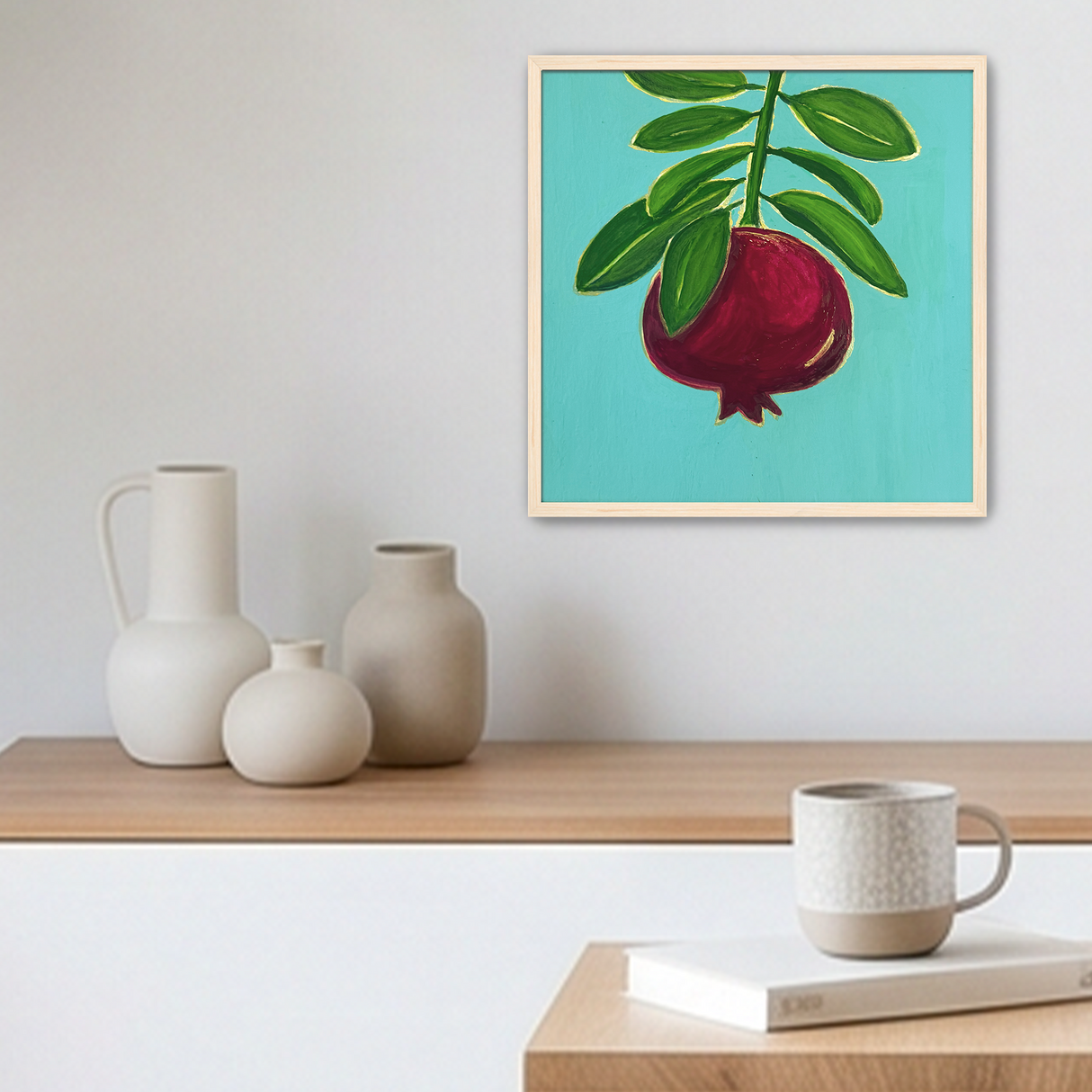 Framed Art Print - Fanciful Pomegranate mockup