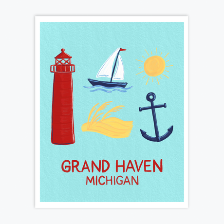 Art Print - Grand Haven Landmarks