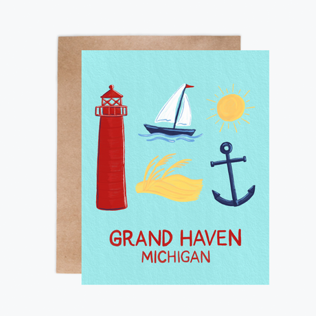 Greeting Card - Grand Haven Landmarks