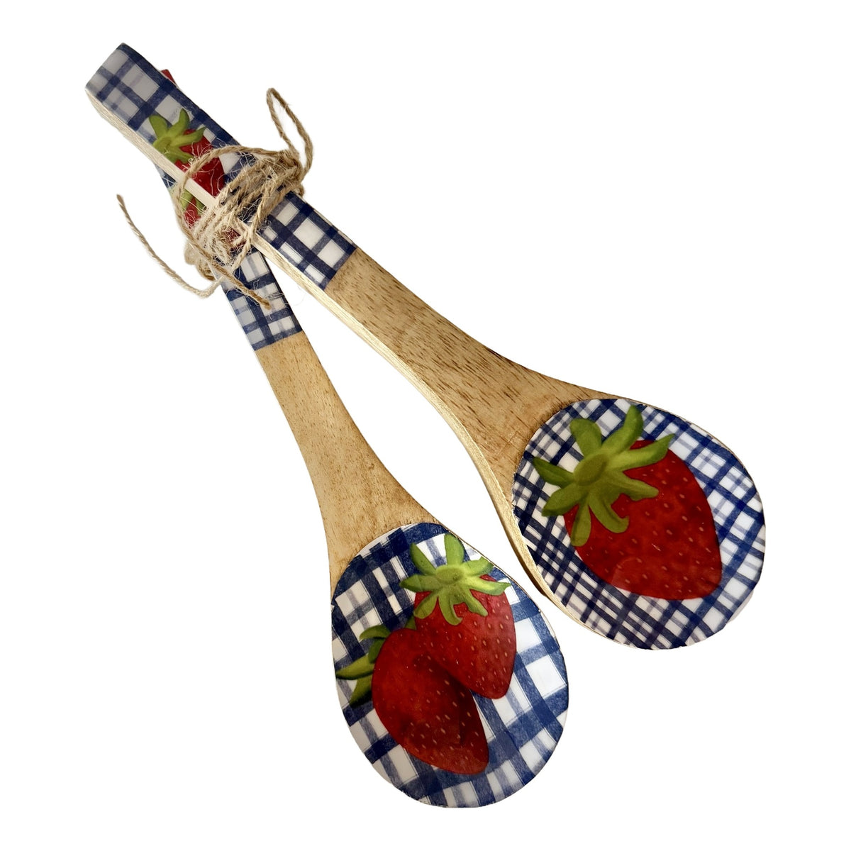 Enameled Fruit Fork/Spoon Set of 2