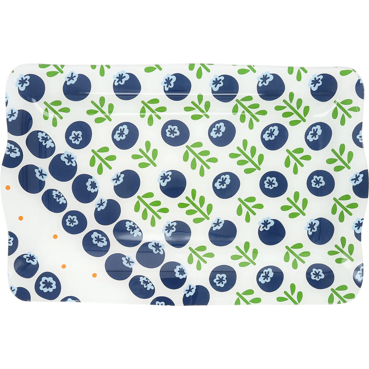 Fruitful Livin' - Blueberries 16.75" x 11" Glass Serving Tray