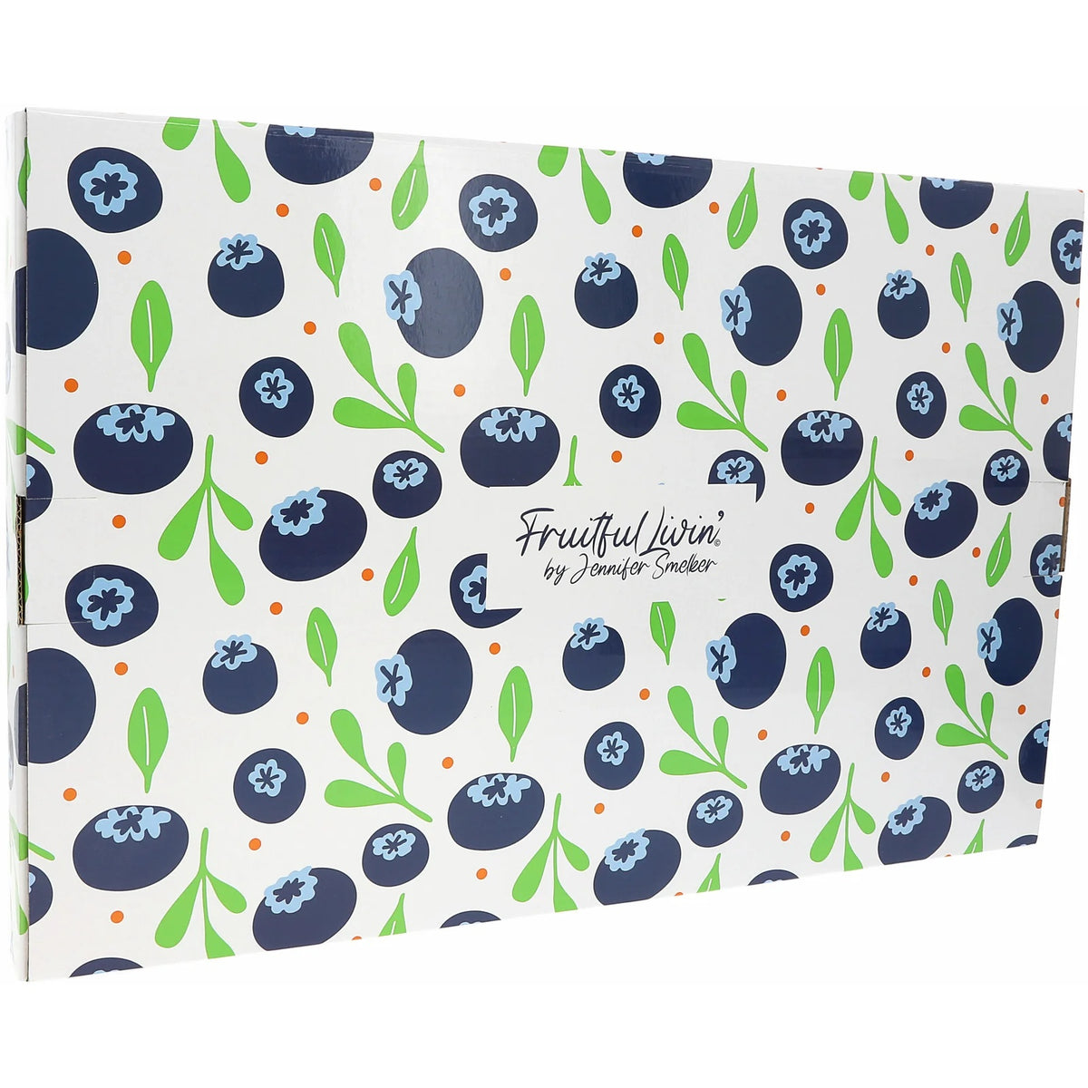 Fruitful Livin' - Blueberries 16.75" x 11" Glass Serving Tray