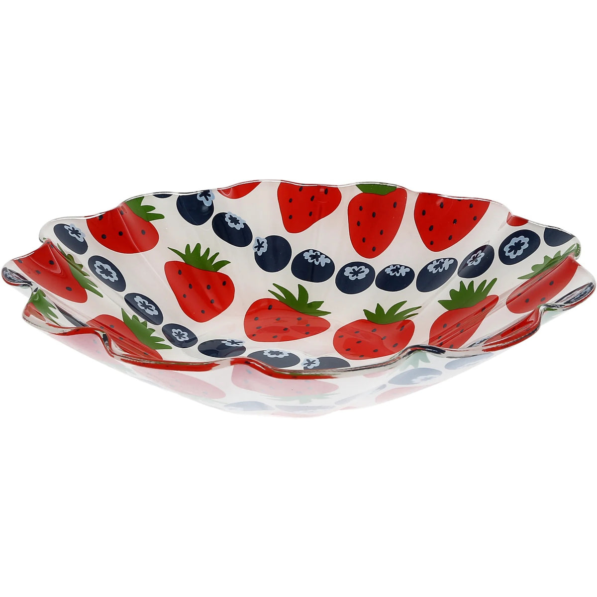 Fruitful Livin' - Strawberries 9.25" Glass Bowl