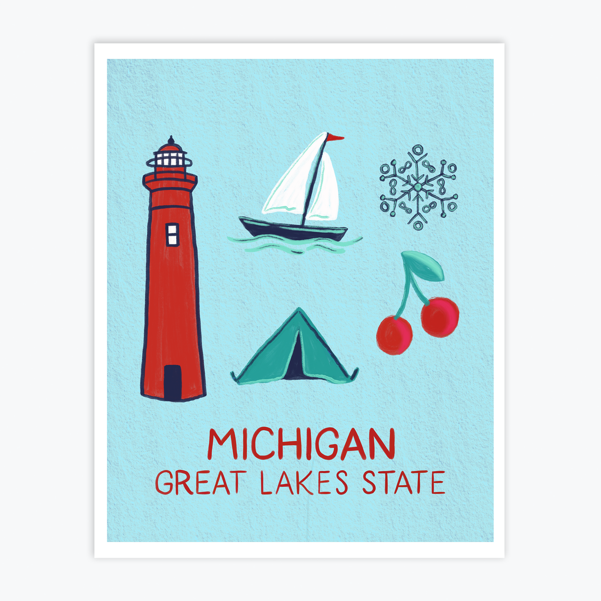 Art Print - Michigan Landmarks