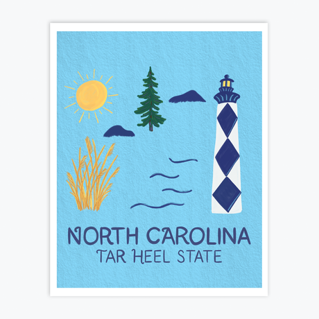 Art Print - North Carolina Landmarks