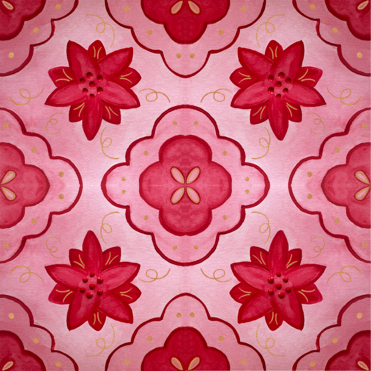 Sugarplum Poinsettia Medallion
