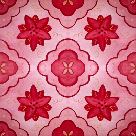 Sugarplum Poinsettia Medallion