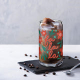 Poinsettia Soda Can Glass - 16 oz. Poinsettia