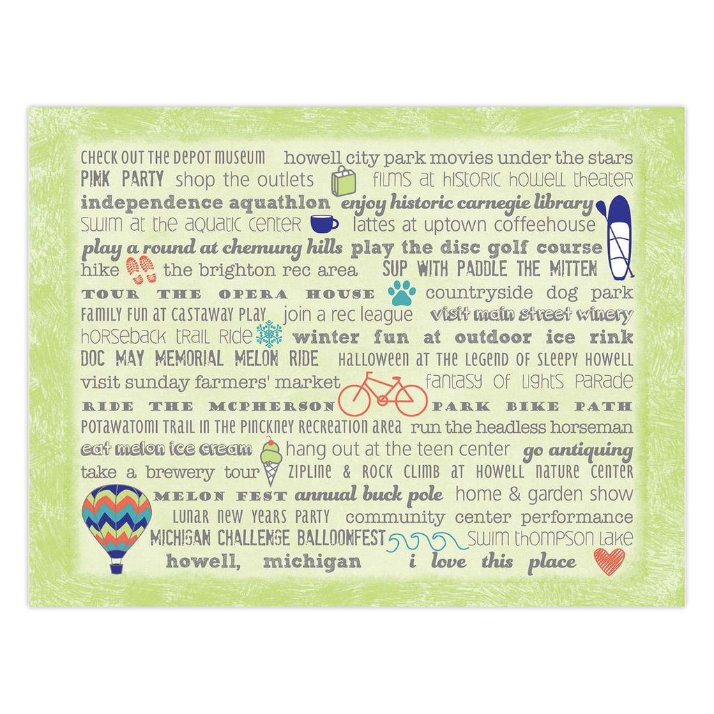 Notecards - Set of 10 Howell Bucket List