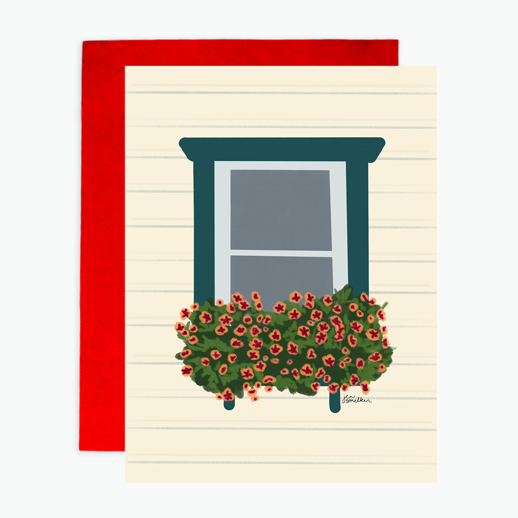 Greeting Card - Porch Flower Box