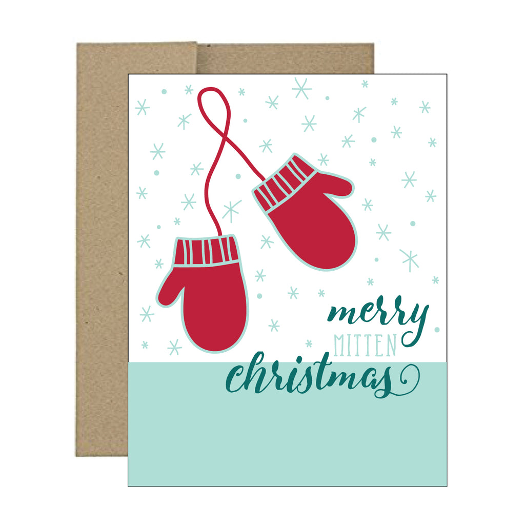 Greeting Card - Merry Mitten Christmas - Tandem For Two