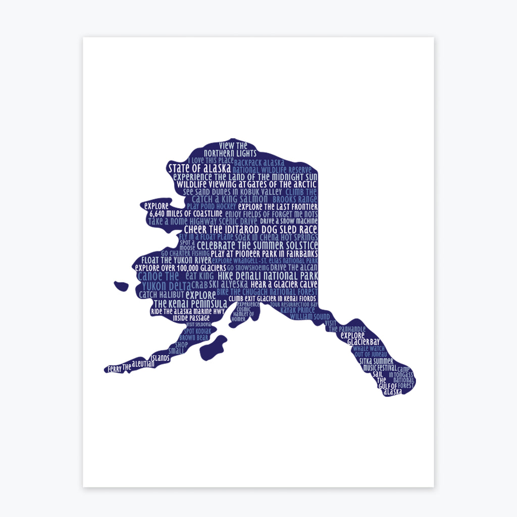 Art Print - Alaska Silhouette - Tandem For Two