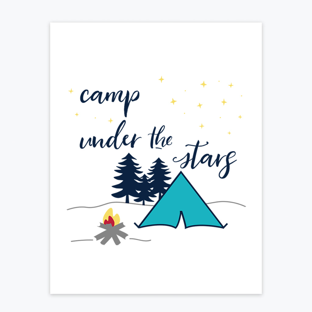 Art Print - Camp Under the Stars - Tandem For Two