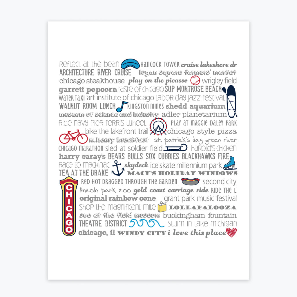 Art Print - Chicago Bucket List - Tandem For Two