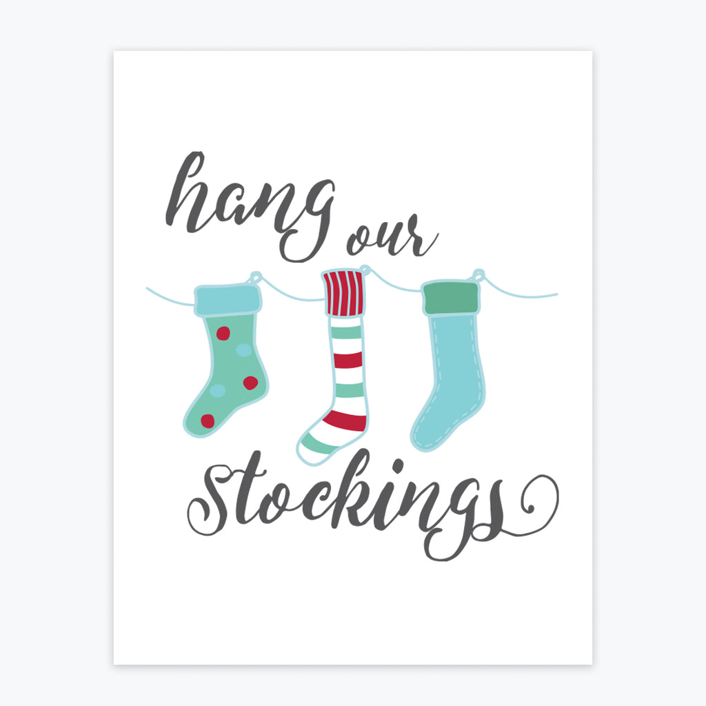 Art Print - Hang Our Stockings - Tandem For Two