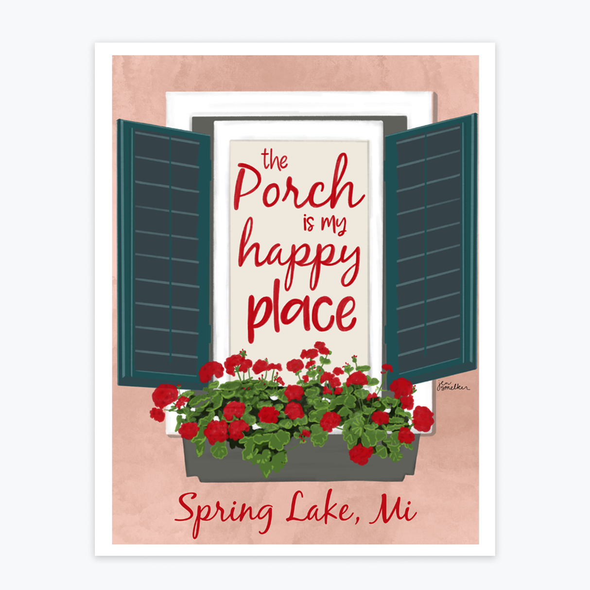 Art Print - Porch is My Happy Place