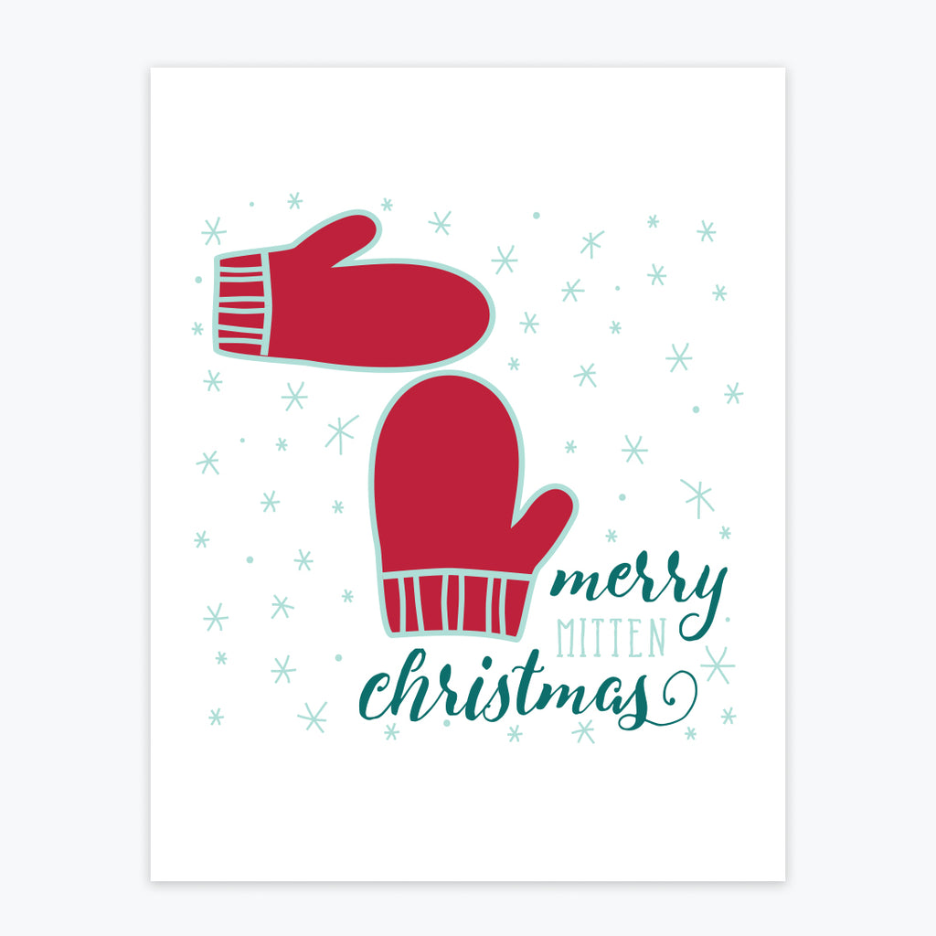 Art Print - Merry Mitten Christmas - Tandem For Two