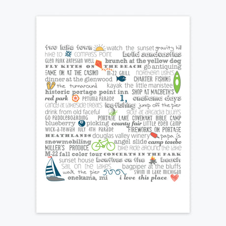 Art Print - Onekama Bucket List - Tandem For Two