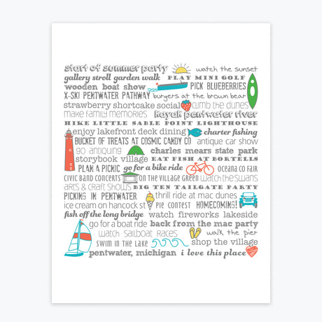 Art Print - Pentwater Bucket List - Tandem For Two