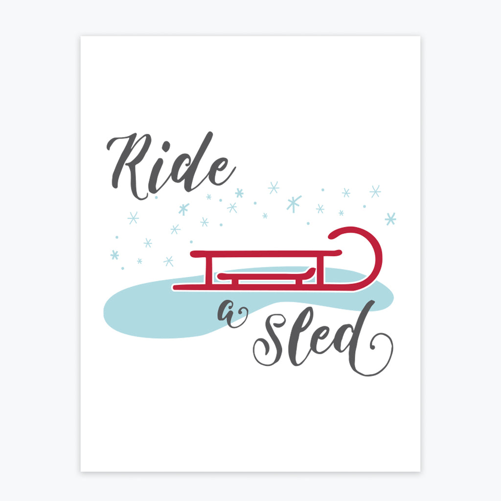 Art Print - Ride A Sled - Tandem For Two
