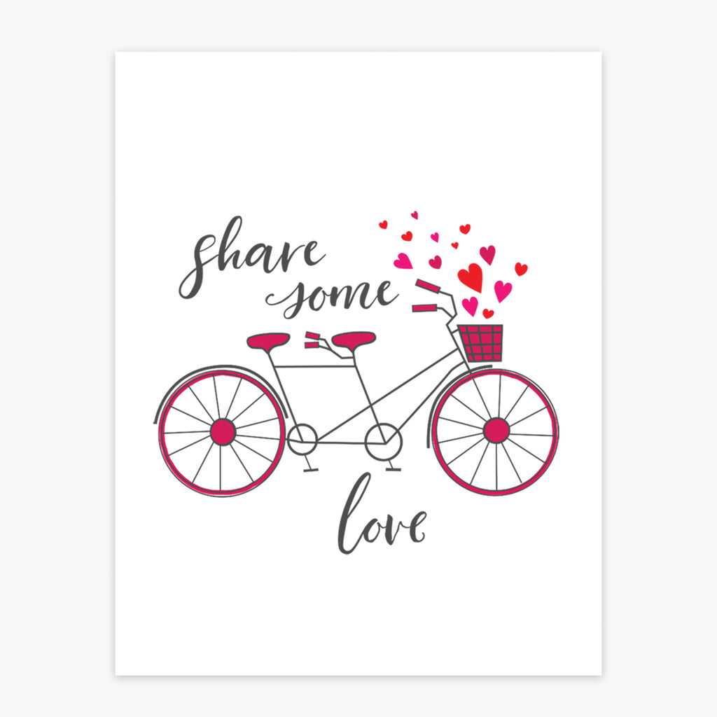 Art Print - Share Some Love - Tandem For Two