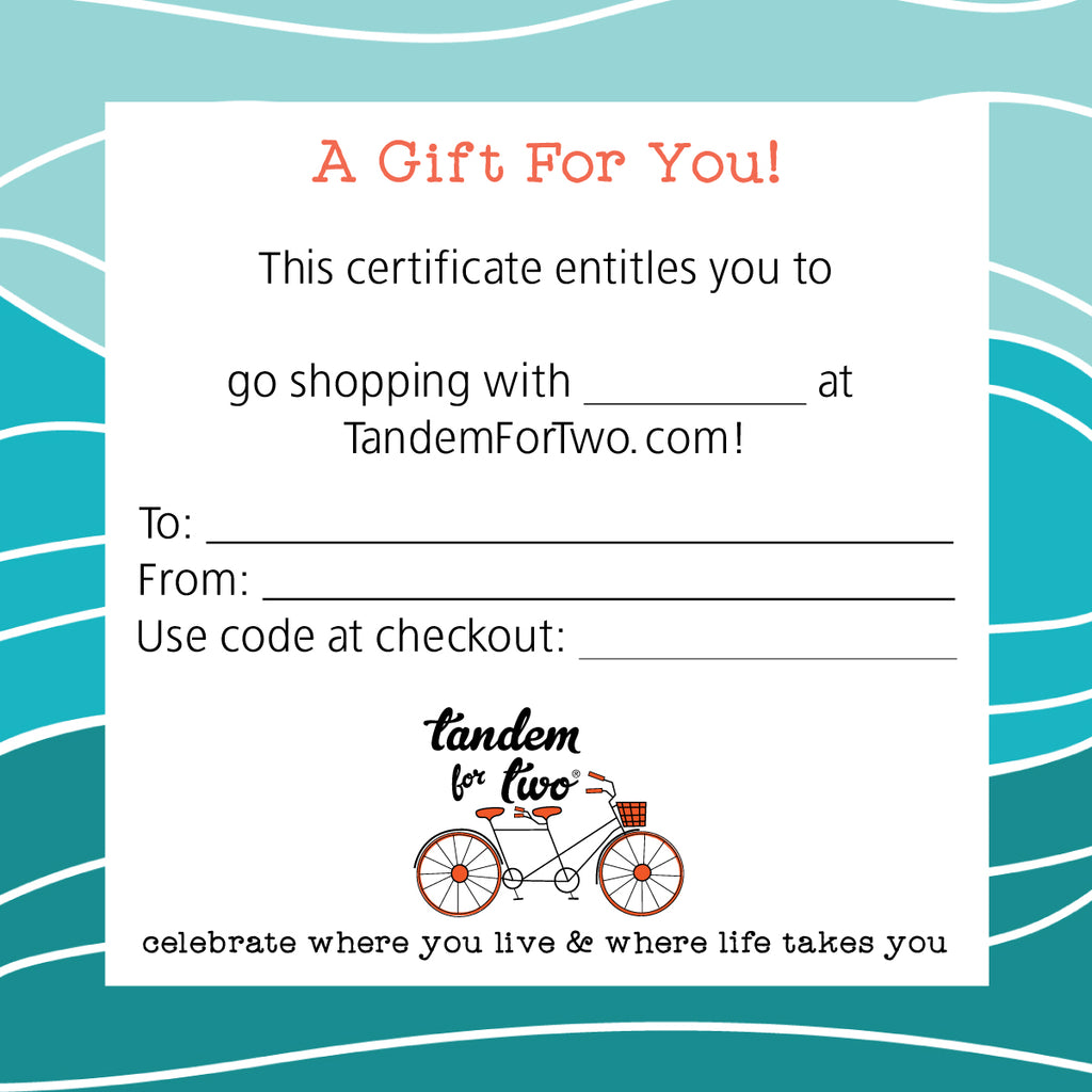 Gift Certificate - Tandem For Two