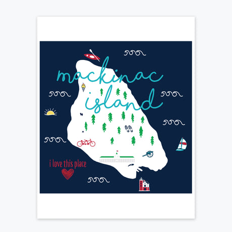 Art Print - Mackinac Island Icons - Tandem For Two