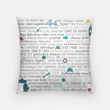Pillowcase 18 Inch - Michigan Bucket List