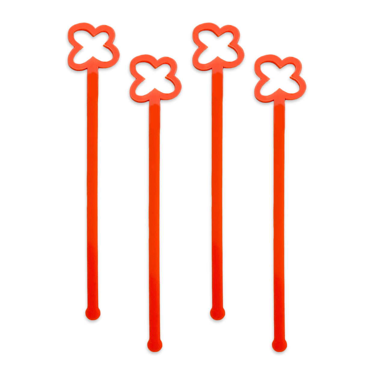 Swizzle Sticks - Poppy & Leaves Set of 4 - Tandem For Two